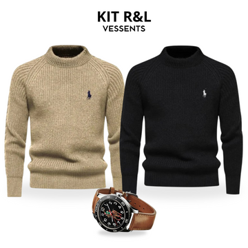 Kit Exclusivo R&L - 2 Suéteres Exclusivos + Reloj Sofisticado